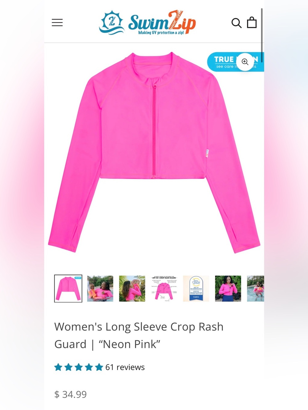 Neon Pink Long Sleeve Crop Rash Guard- 2X